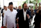 Dikunjungi Prabowo, Surya Paloh Sumringah & Ucapkan Selamat