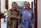 Malam Ini Prabowo Temui Anwar Ibrahim di Malaysia